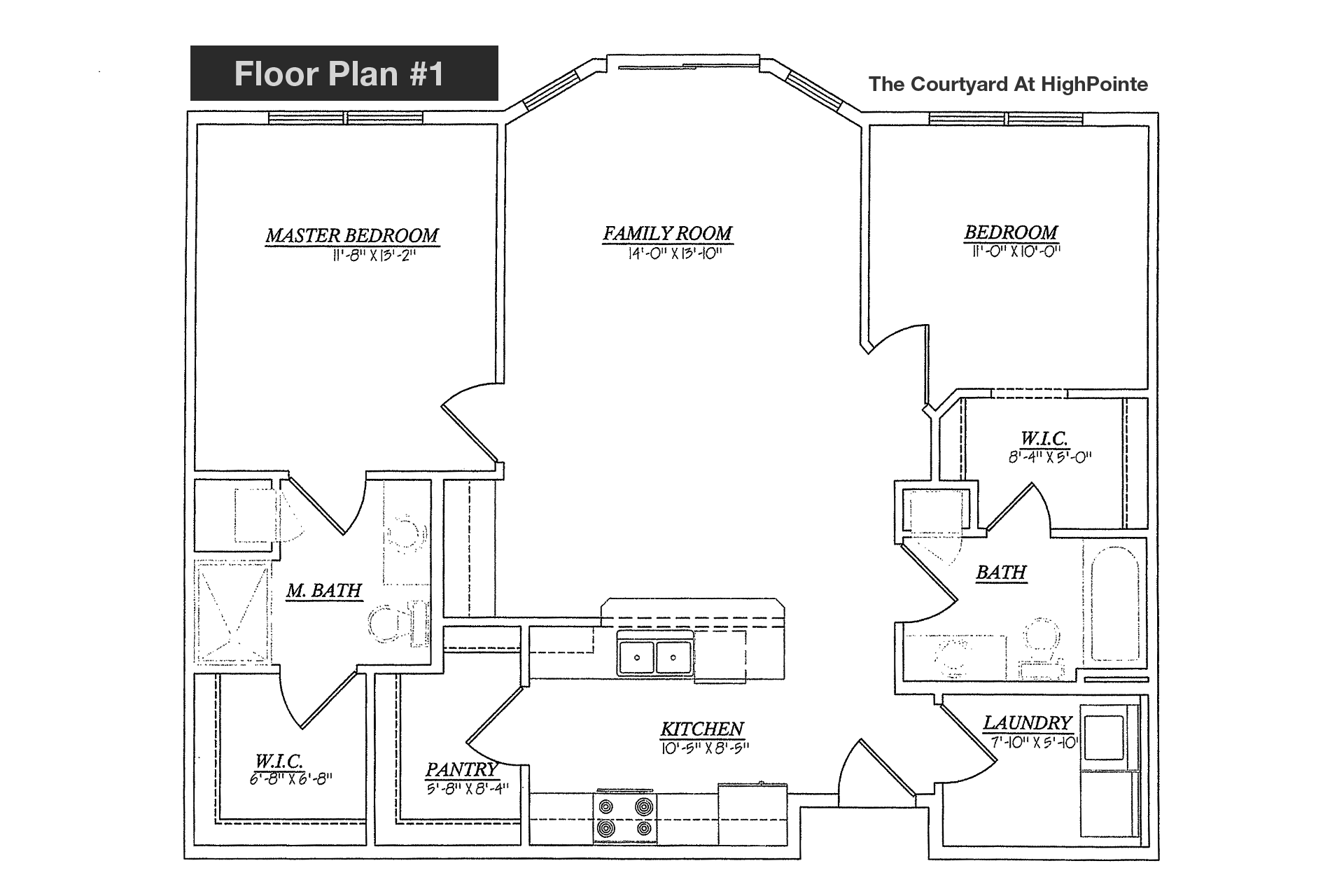 The Courtyard Two-Bedroom Apartment - HighPointe Apartment Homes - Bentley Apartment Courtyard With Two Bedroom